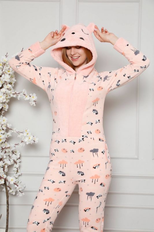 Moda Çizgi Polar Kadın Pijama Takımı - 2