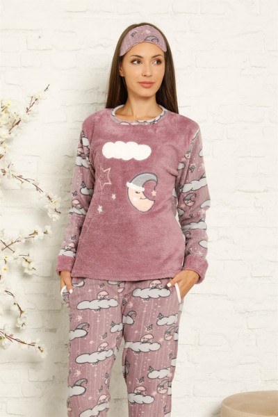 Moda Çizgi - Moda Çizgi Polar Kadın Pijama Takımı