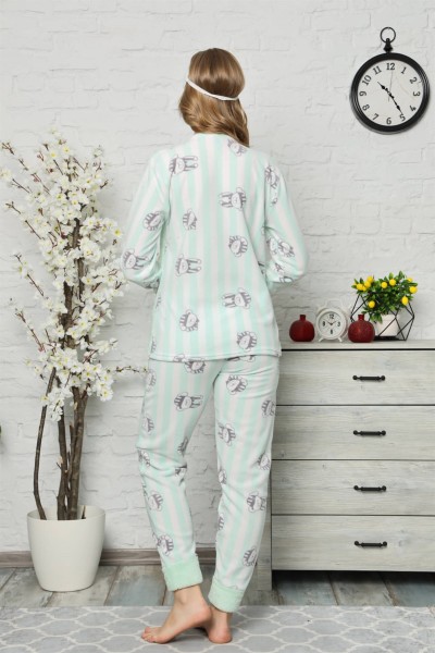 Moda Çizgi Welsoft Polar Kadın Pijama Takımı 8067 - Thumbnail