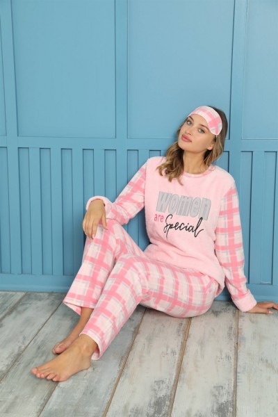 Moda Çizgi - Moda Çizgi Polar Kadın Pijama Takımı