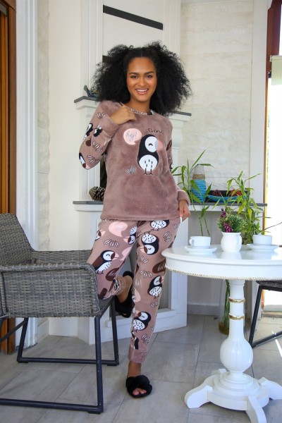 Moda Çizgi - Moda Çizgi Welsoft Polar Kadın Pijama Takımı 8502