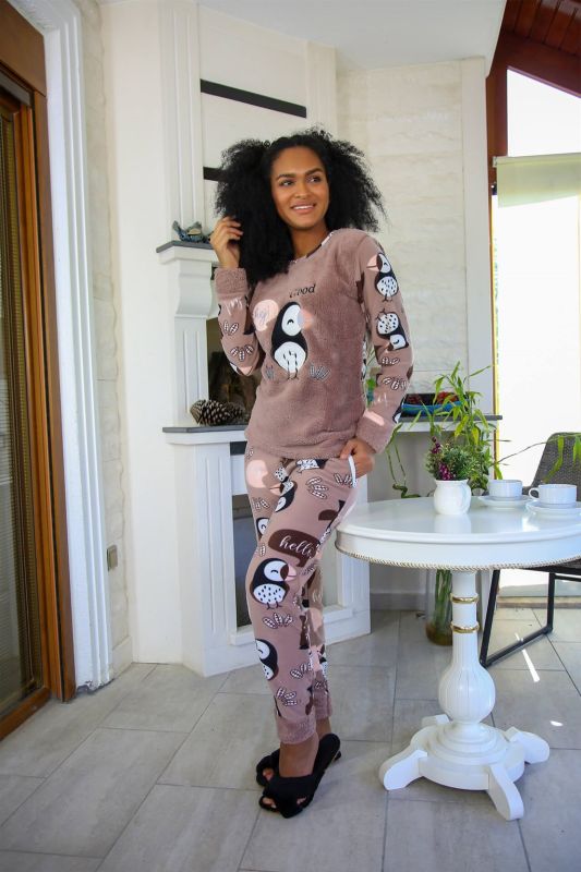 Moda Çizgi Welsoft Polar Kadın Pijama Takımı 8502 - 4