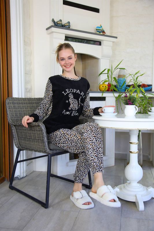 Moda Çizgi Welsoft Polar Women's Pajama Set 8503 - 1