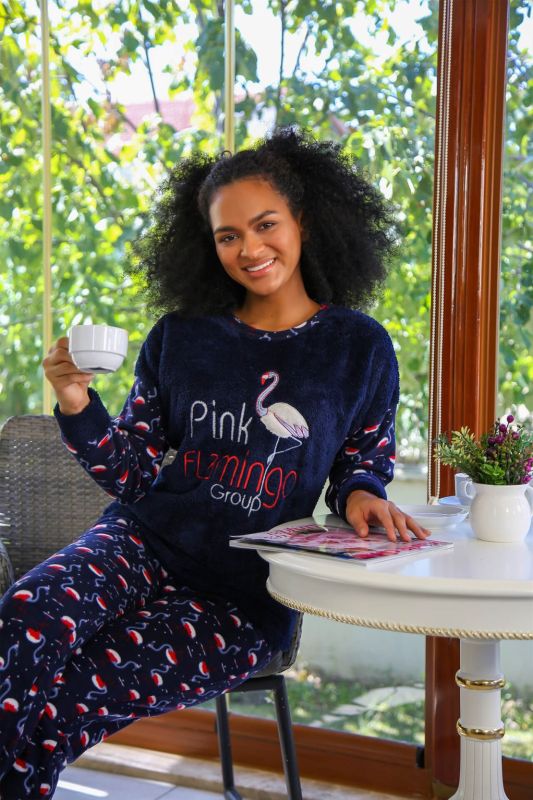 Moda Çizgi Welsoft Polar Kadın Pijama Takımı 8505 - 2