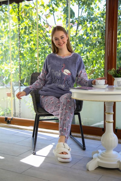 Moda Çizgi - Moda Çizgi Welsoft Polar Kadın Pijama Takımı 8506