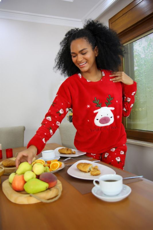 Moda Çizgi Welsoft Polar Kadın Pijama Takımı 8507 - 1