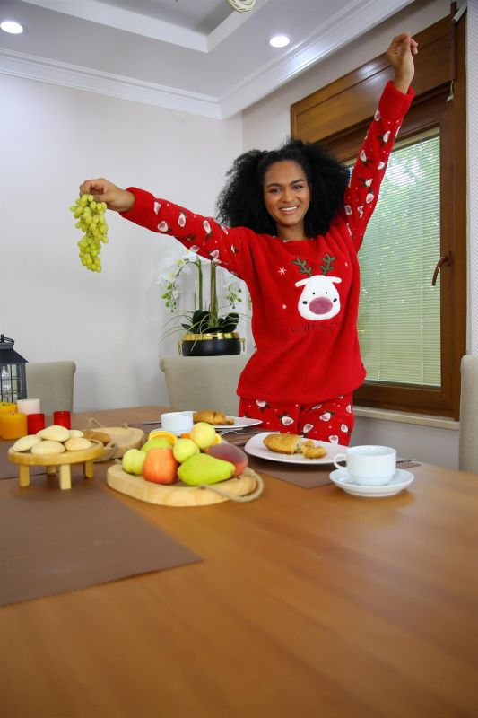 Moda Çizgi Welsoft Polar Kadın Pijama Takımı 8507 - 3