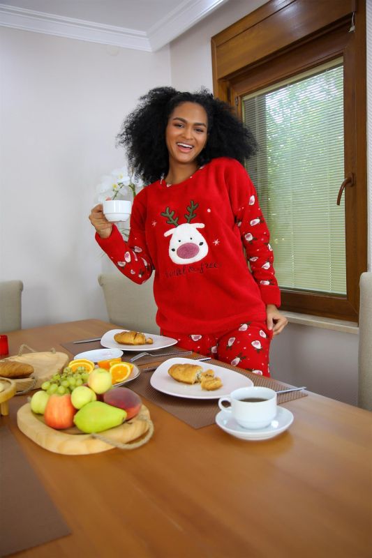 Moda Çizgi Welsoft Polar Kadın Pijama Takımı 8507 - 4