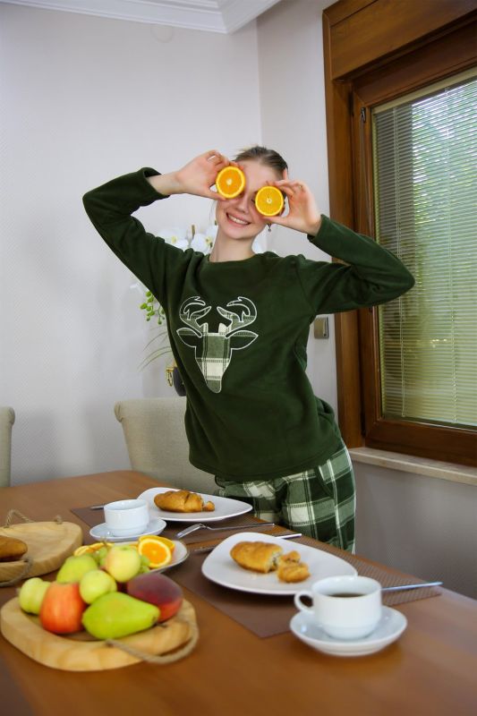 Moda Çizgi Welsoft Polar Kadın Pijama Takımı 8510 - 4