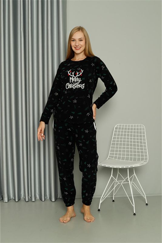 Moda Çizgi Welsoft Polar Kadın Pijama Takımı 8514 - 1