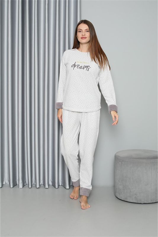 Moda Çizgi Welsoft Polar Kadın Pijama Takımı 8515 - 1