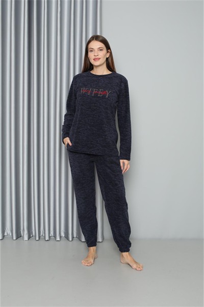 Moda Çizgi Welsoft Polar Kadın Pijama Takımı 8517 - Thumbnail