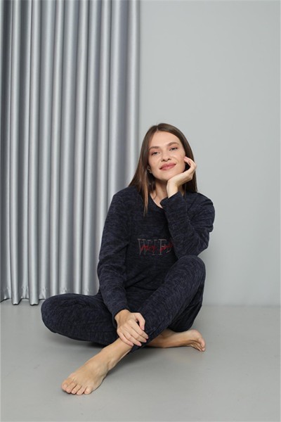 Moda Çizgi Welsoft Polar Kadın Pijama Takımı 8517 - Thumbnail