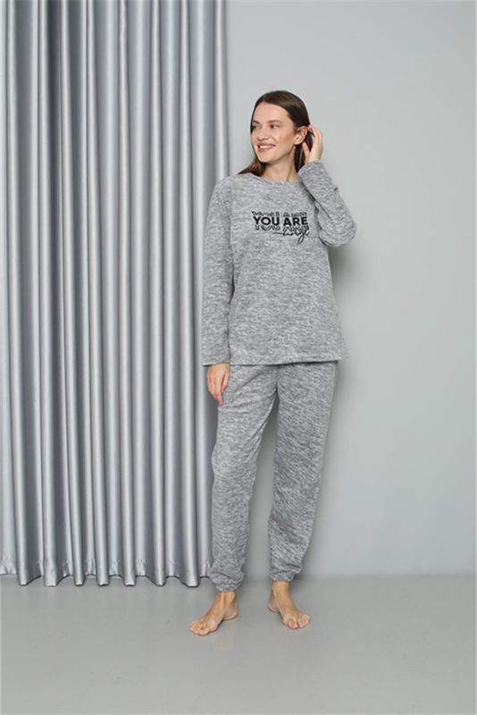 Moda Çizgi Welsoft Polar Kadın Pijama Takımı 8518 - 3