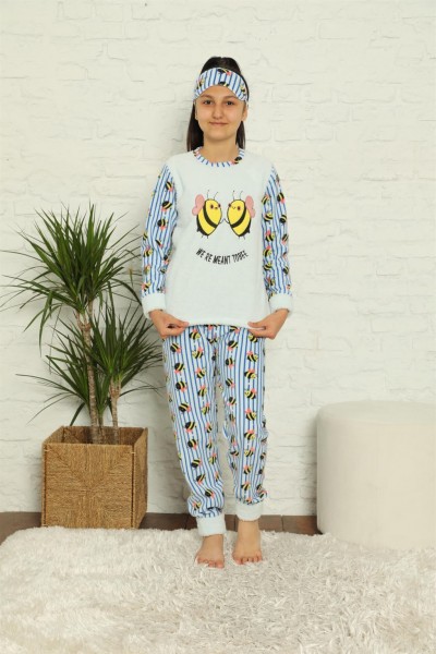 Moda Çizgi WelSoft Polar Kız Çocuk Pijama Takımı 4579 - Thumbnail