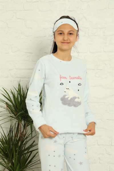 Moda Çizgi WelSoft Polar Kız Çocuk Pijama Takımı 4584 - Thumbnail
