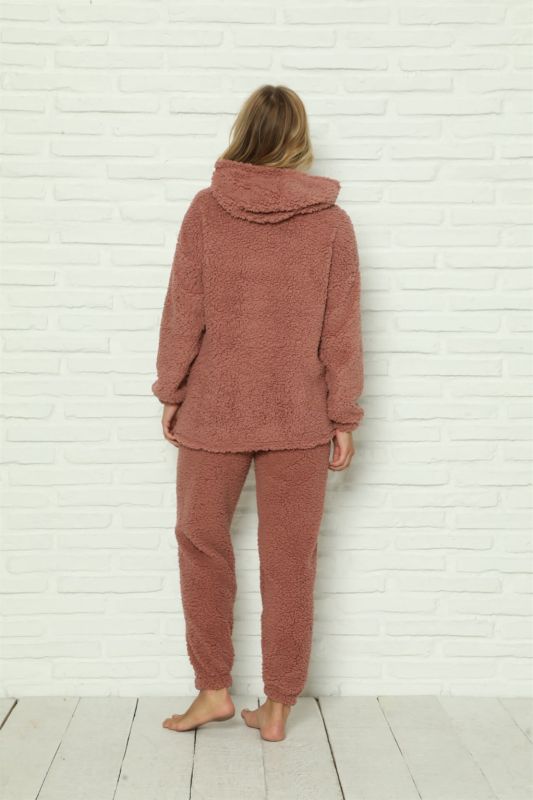 Moda Çizgi Welsoft Polar Peluş Kadın Pijama Takımı 9063 - 3