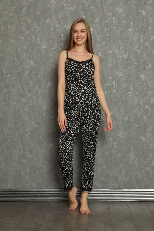 Moda Çizgi Women's Combed Cotton Pajamas - 2