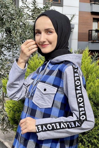 Moda Çizgi - Moda Çizgi Desenli Tunik