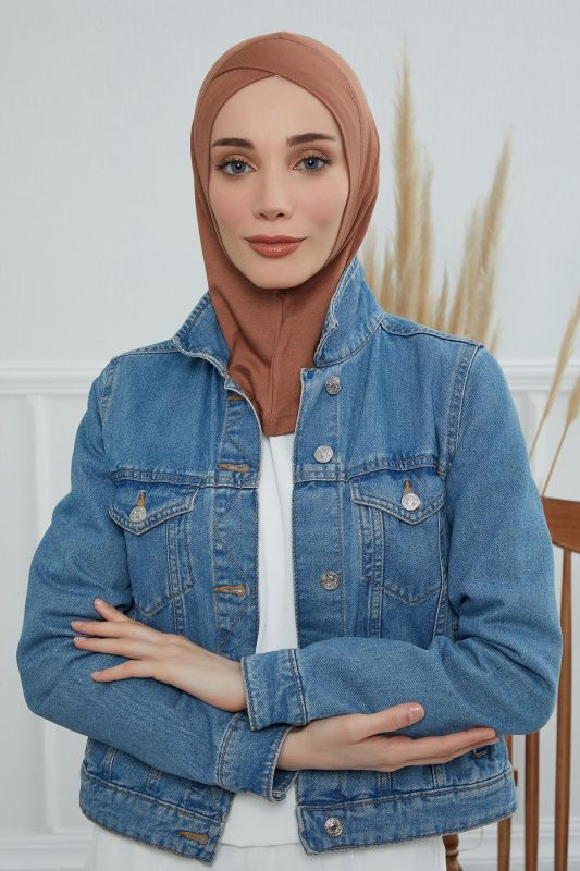 Önü Çapraz Detaylı Penye İç Bone,TB-4,TB-4 Koyu Kahverengi - 2
