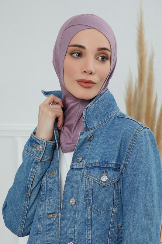 Önü Çapraz Detaylı Penye İç Bone,TB-4,TB-4 Lila - 1