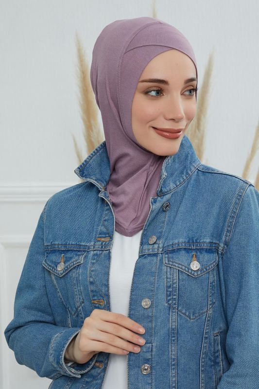 Önü Çapraz Detaylı Penye İç Bone,TB-4,TB-4 Lila - 4