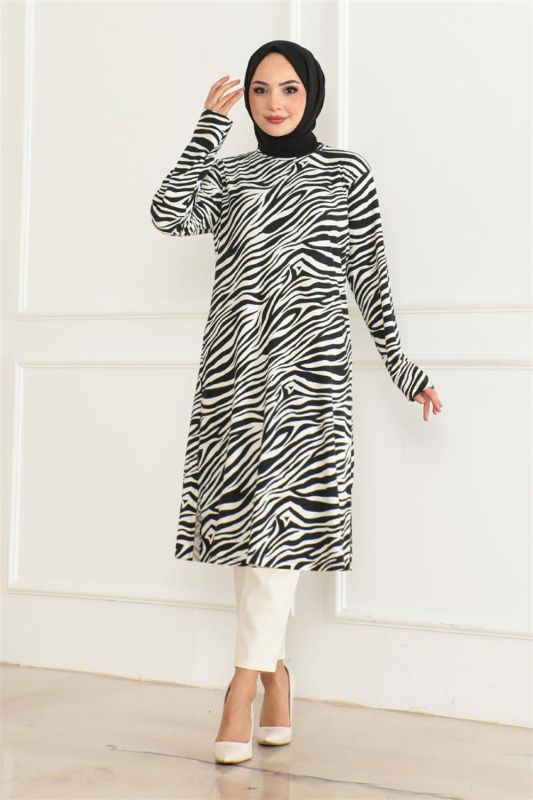 Örme Süet Tunik SİYAH - 1
