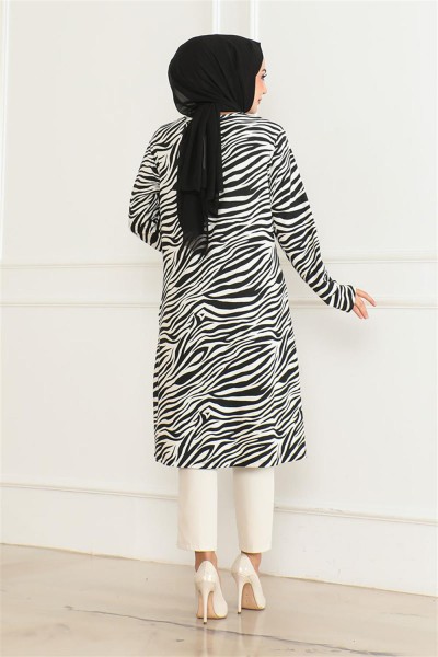 Örme Süet Tunik SİYAH - Thumbnail