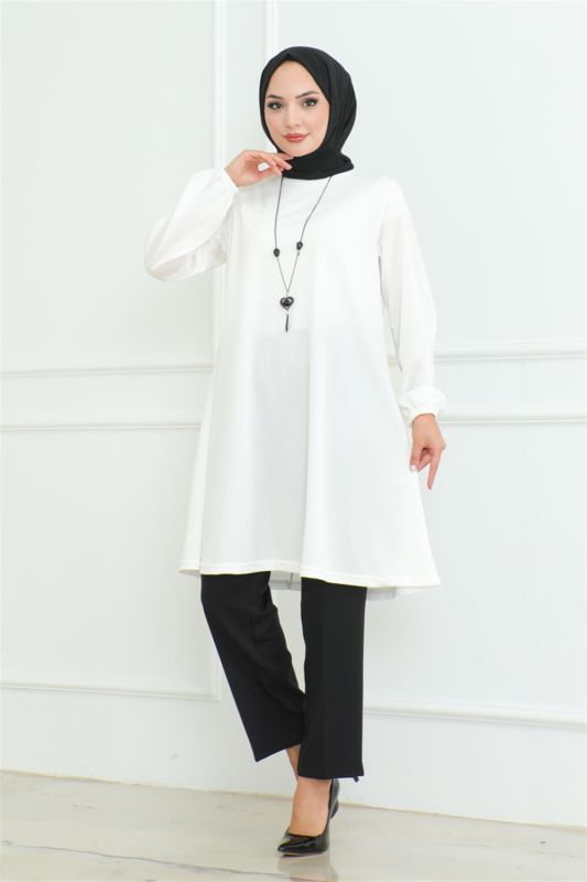 Oversize Tunik BEYAZ - 2