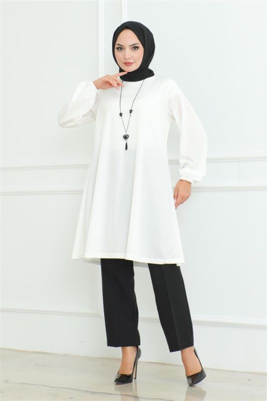 Oversize Tunik BEYAZ - 4