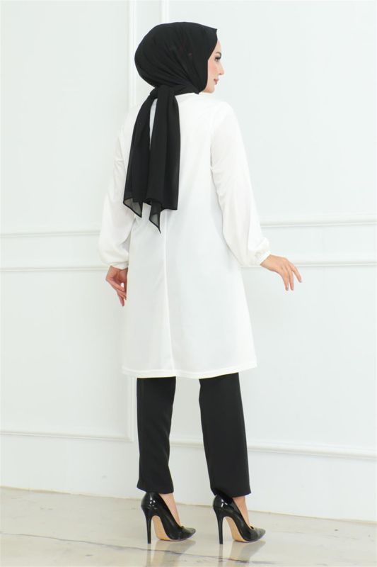 Oversize Tunik BEYAZ - 5