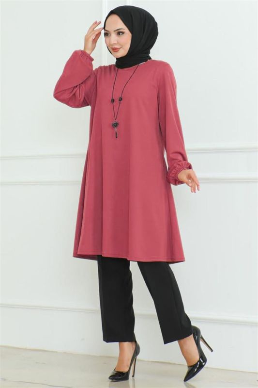 Oversize Tunik GÜL KURUSU - 1