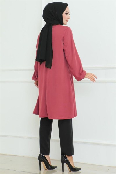 Oversize Tunik GÜL KURUSU - Thumbnail