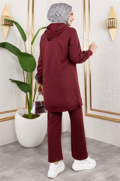 Parıltı Detaylı Spor Takım BORDO - Thumbnail