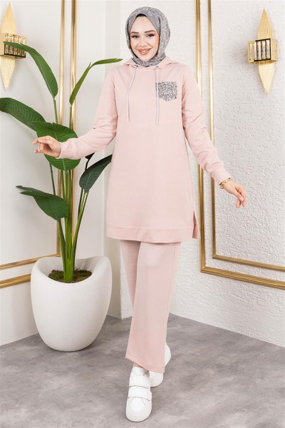 Parıltı Detaylı Spor Takım PUDRA - Thumbnail