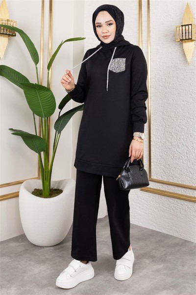 MP - Parıltı Detaylı Spor Takım SİYAH