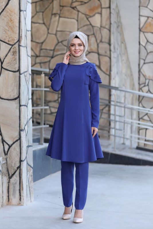 Pelerinli Takım Elbise mc0034 İndigo - 1