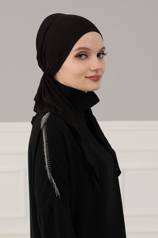 Combed Cotton Bonnet,B-47 Black - 4