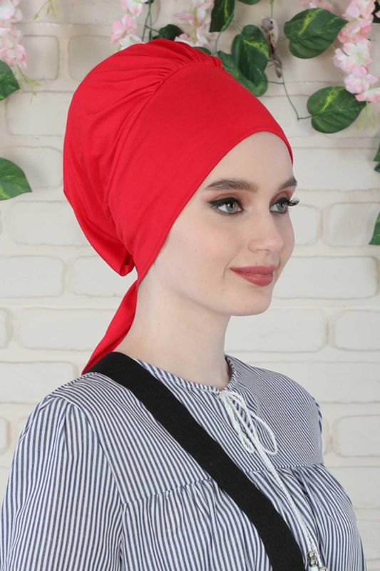 بونيه قطن ممشط،B-49 أحمر - 2