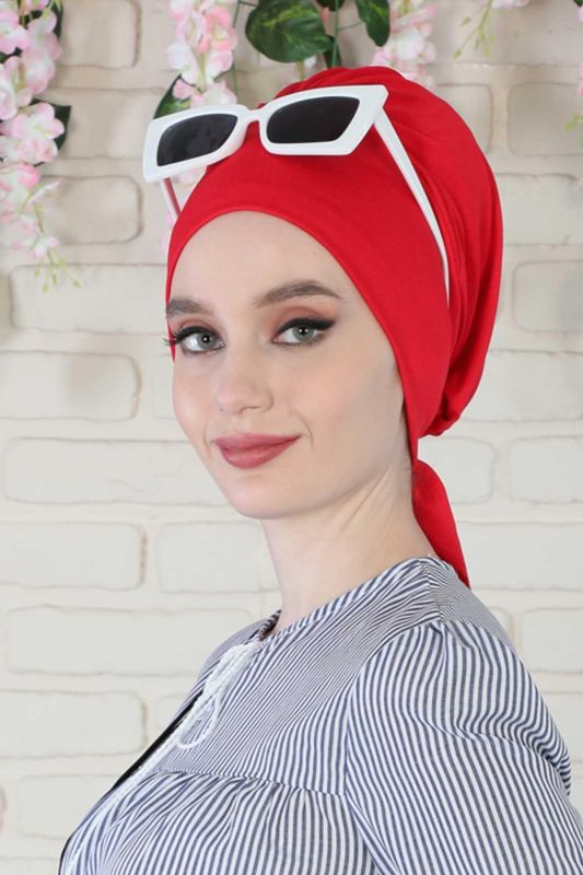 بونيه قطن ممشط،B-49 أحمر - 3