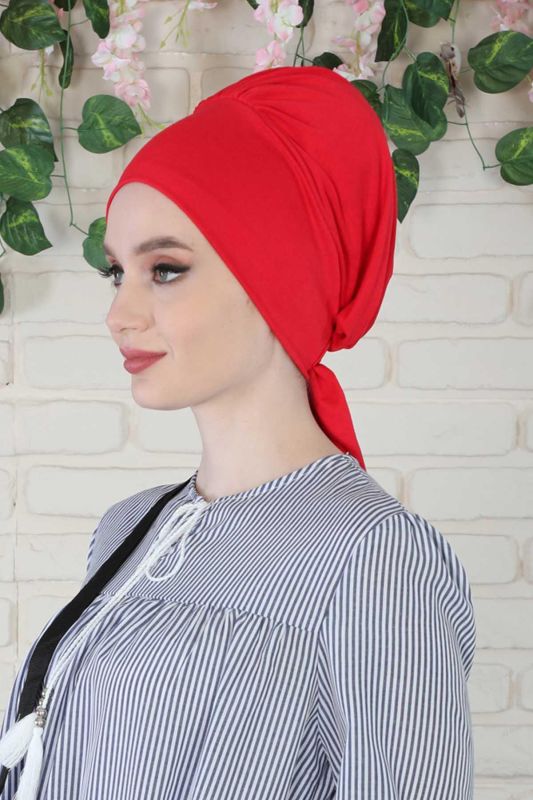 بونيه قطن ممشط،B-49 أحمر - 4