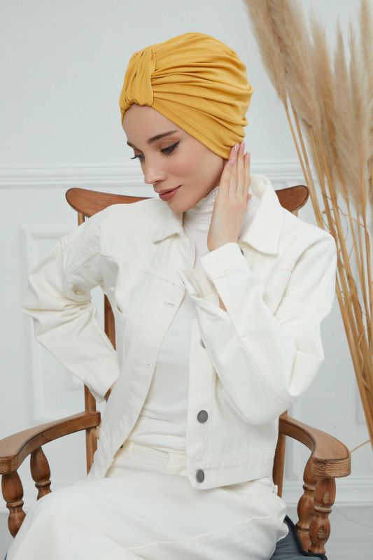Penye Bone,B-68 Hardal Sarısı - 6