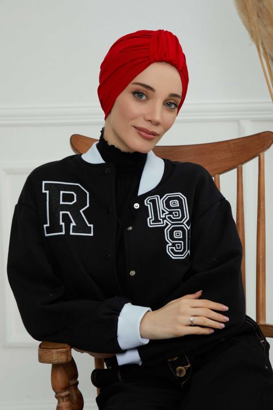 بونيه قطن ممشط، B-68 أحمر - 2