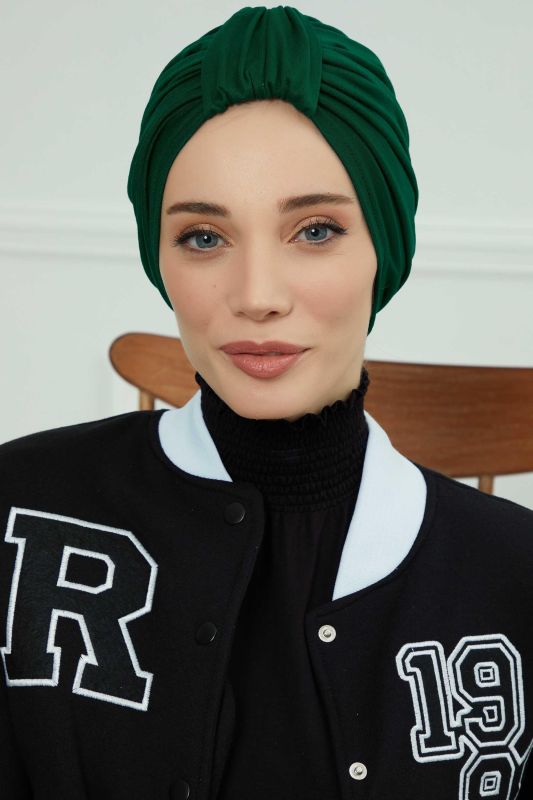 Combed Cotton Bonnet,B-68 Dark Green - 5