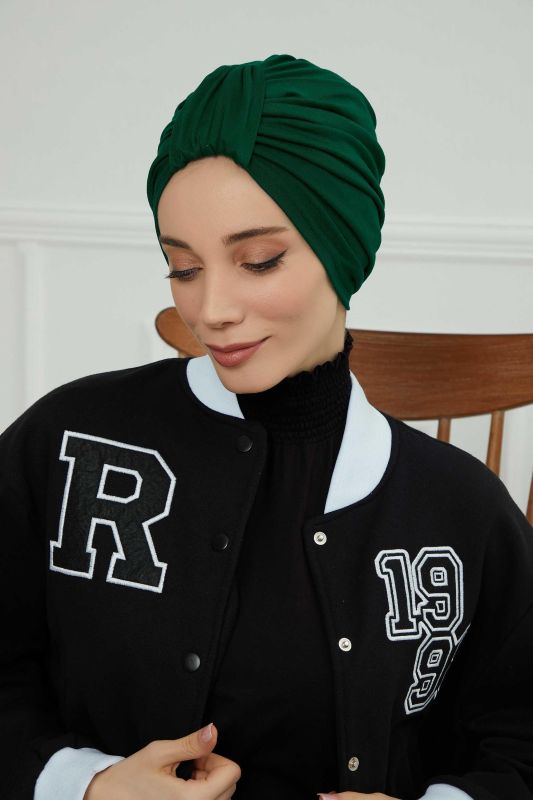Combed Cotton Bonnet,B-68 Dark Green - 6