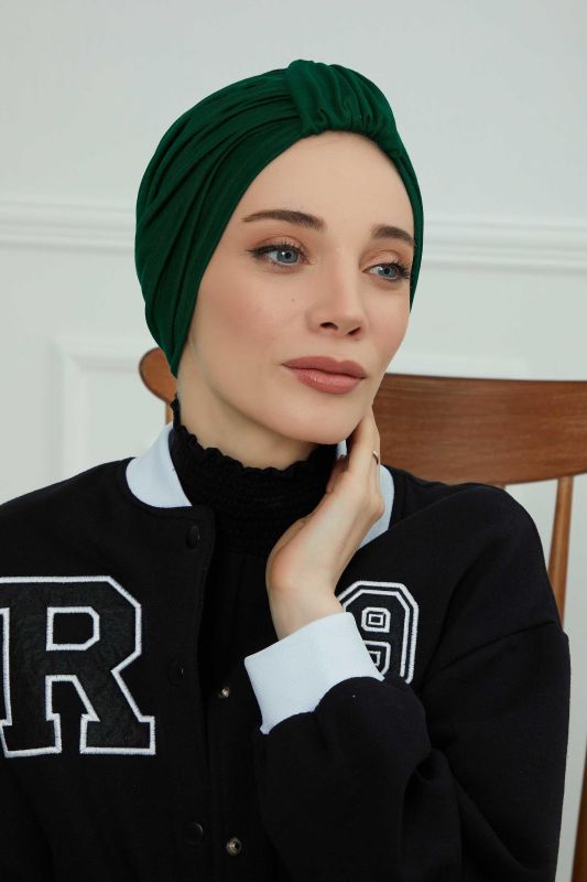 Combed Cotton Bonnet,B-68 Dark Green - 8