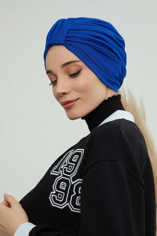 Combed Cotton Bonnet,B-68 Saks Blue - 6