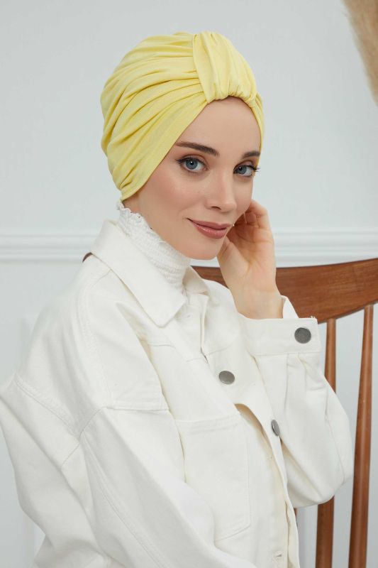 بونيه قطن ممشط، B-68 أصفر - 1