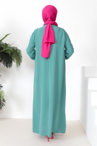 Pileli Aerobin Elbise ÇAĞLA YEŞİLİ - Thumbnail