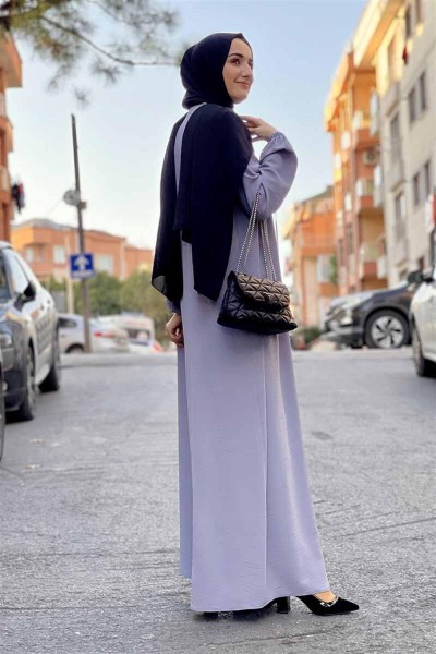 Pileli Aerobin Elbise GRİ - Thumbnail